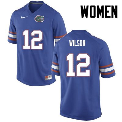 Women's Florida Gators #12 Quincy Wilson NCAA Nike Blue Authentic Stitched College Football Jersey JNA4262LA